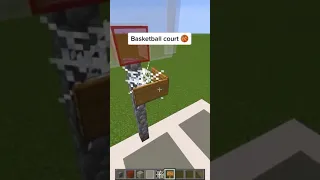 How to build a Basketball Court in Minecraft #shorts