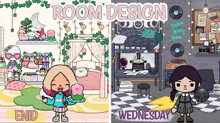 WEDNESDAY & ENID’S Room design 🖤💜| House Ideas | NEW AESTHETIC Bedroom| Toca Life World