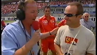 2004 Germany Pre-Race: Grid walk with Martin Brundle