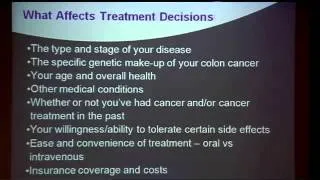 Colorectal Cancer Screening & Treatment Part 6 of 7