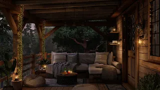 Summer Night Ambience 🌿🌙 Fall Asleep In A Cozy Cabin Porch To Soothing Gentle Rain Sounds For Sleep