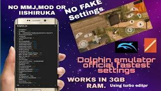 Dolphin emulator best settings for Android.No clickbait.Dolphin emulator official fastest settings.