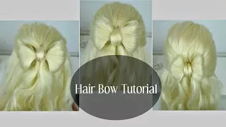 Бант из волос ☆ 3 самых простых способа ☆ Half-up Hair Bow Cute Hair Tutorial ☆ BEAUTYMAKER