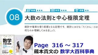 「大数の法則と中心極限定理」１５－８【１５章　統計の基礎、数学大百科事典】