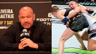 Dana White Reacts to Rose Namajunas loss to Carla Esparza ‘I zoned out half way through it.