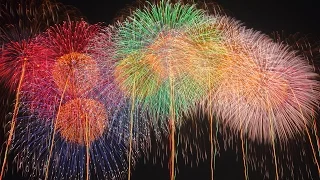 【4K】2015  World Aerial Fireworks Shell こうのす花火大会 世界一 魂のラストスターマイン「鳳凰乱舞」 ギネス四尺玉、三尺玉、尺玉300連発