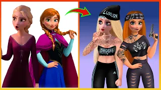 Frozen Elsa Anna Transformation Bad Girl - Frozen Art @cartoonworld68