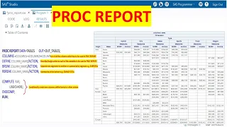 PROC REPORT in SAS|Combining the power of PROC TABULATE, PROC FREQ, PROC MEANS into One Procedure