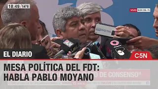 PABLO MOYANO en la sede del PJ: ¨Que MACRI no GOBIERNE NUNCA MÁS¨