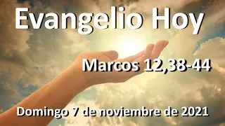 EVANGELIO DEL DIA - Domingo 7 de noviembre de 2021 - Marcos 12,38-44