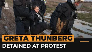 Greta Thunberg detained at Germany coal mine protest | Al Jazeera Newsfeed