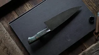 Making a stonewash chef's knife (with a few tips!)