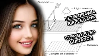 LET'S DRAW A RIPPLE TANK STEP BY STEP