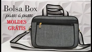 COMO FAZER UMA BOLSA BOX - passo a passo com moldes grátis