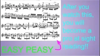 How To Sight Read Like a Pro!! (For violin, viola, and cello.)