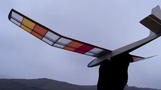 Slope Soaring the Micro Gentle Lady and Some Hi-Starts - 4th March 2021 - Angel Wing Designs