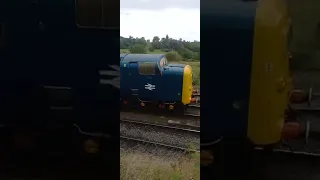 Deltic 55009 Alycidon arrives at Arley. SVR Diesel Gala, 29th September 2022.