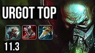 URGOT vs DARIUS (TOP) | Rank 2 Urgot, Quadra, 11/2/9, 400+ games | NA Grandmaster | v11.3