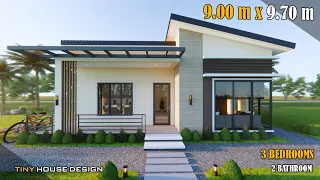 Small House Design | 9.00m x 9.70m (87 sqm) | 3 Bedrooms