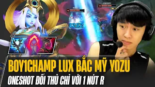 BOY1CHAMP LUX BẮC MỸ YOZU TEST THỬ ITEM MỚI SIÊU LỖI !!! ONESHOT ĐỐI THỦ CHỈ VỚI 1 NÚT R