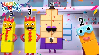 Bloques de números con estilo: aventuras coloridas | Aprende a contar | Numberblocks en español