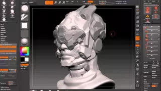 Female Concept Mech Bust 001