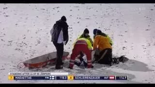 Andreas Wellinger upadek fall sturz - Kuusamo 2014