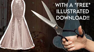 DIY How to HEM A PROM DRESS (without ruining it. lol) #easysew #learntosew Formal gown Alterations