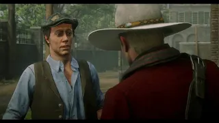 This Cutscene Becomes More Badass If Arthur Is In Legend Of The East Outfit - RDR2