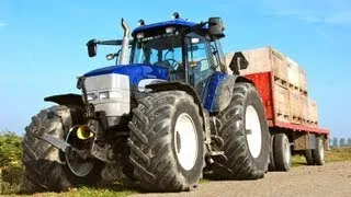 New Holland TM 190 Blue Power with Straight pipe, Pure Sound!