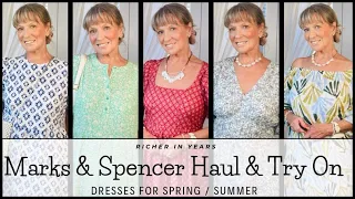 Marks & Spencer Haul and Try on.  Dresses for Spring/Summer/Holidays for ladies 50s 🌞 60s 🌞70s plus🌞