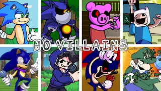 No Villains, but every turn a different cover/character is used