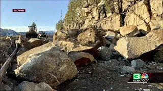 Rockslide forces closure of Highway 50 near Echo Summit