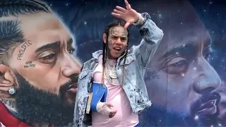 6IX9INE TROLLS NIPSEY HUSSLE BY POSTING VIDEO IN FRONT OF MURAL IN SOUTH CENTRAL