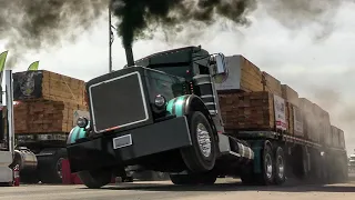 Great Lakes Big Rig Challenge 2022. Loaded Semi Drag Racing Insanity. Onaway Speedway.