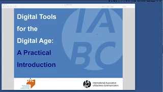 Webinar: Digital Tools for the Digital Age: A Practical Introduction Jan. 11, 2017