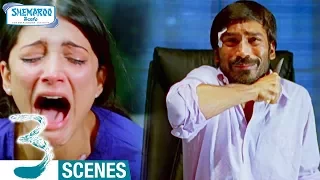 Dhanush Best Performance Ever | Dhanush Ends Life | 3 Telugu Movie Climax Scene | Shruti Haasan