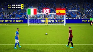 Recalling the Euro 2012 Final  Spain Vs Italy Tiki taka Vs Defense Penalty Shootout eFootball