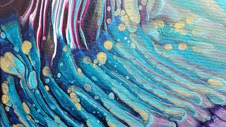 Zanzibar 💫 Quick 12x12 Double Wandering Ring Pour Using Leftover  Acrylic Paints! Beauty!