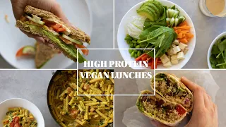 5 Easy & Speedy Higher Protein Lunch Recipes // vegan & balanced //