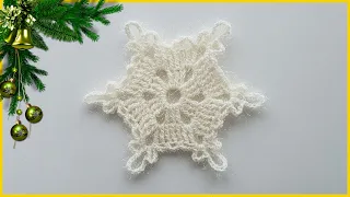 Снежинка крючком для начинающих. Вязание крючком / Crochet snowflake for beginners