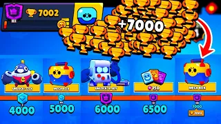 7000 Trophies NONSTOP without collecting TROPHY ROAD | Brawl Stars