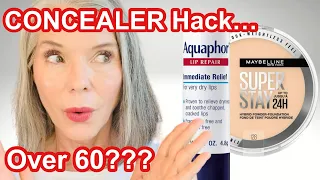 Viral Concealer Hack...LIP BALM?!  For Smoother, Creaseless Under eyes Over 60??