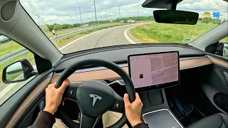 2024 Tesla Model-Y  |  POV Test Drive  |  Berlin City+Autobahn  |  dual Motor