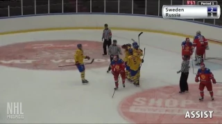 Lias Andersson 1G 3A vs Russia | Nov 6 2016 | U20 4 Nations