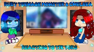 Ruby sea monster teen & chelsea reacting to tik toks about them