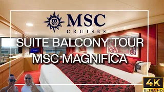 MSC Magnifica Suite Balcony Tour & Review! 4 Day Cruise!