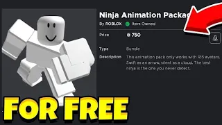 I *GOT *NINJA* ANIMATION IN ROBLOX WITHOUT ROBUX!