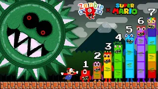 Mario's Mega Grrrol Escape Numberblocks Zombie Calamity | Game Animation