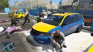 GTA 5 RDE 4.0.1 - Cab Company Ballas Fight + Ten Star Escape